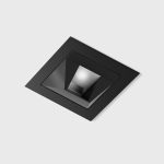 Ceiling recessed luminaire NANO S WW, L48mm, W48mm, H80mm, CREE LED 6W, 503Lm, 3000K, 25x46fok, CRI>90, 500mA, IP20, black color