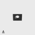 Ceiling recessed luminaire with frame RIO F1, L100mm W100mm, H56mm,BRIDGELUX LED 9W, 924Lm, 3000K, 50fok, CRI>90, 250mA, IP44, black color