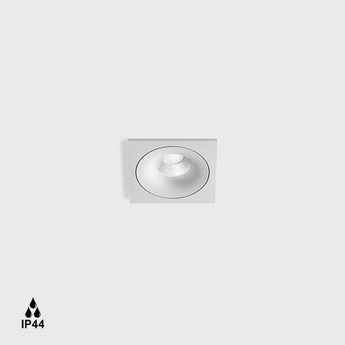 Ceiling recessed luminaire with frame RIO F1, L100mm W100mm, H56mm, BRIDGELUX LED 9W, 989Lm, 4000K, 50fok, CRI>90, 250mA, IP44, white color