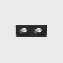   Ceiling recessed luminaire with frame RIO F2, L192mm, W100mm, H56mm, BRIDGELUX LED 2x9W, 2х924Lm, 3000K, 50fok, CRI>90, 250mA, IP44, black color