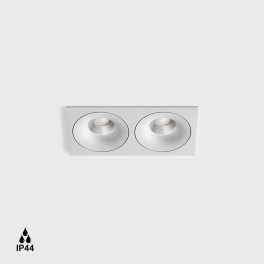   Ceiling recessed luminaire with frame RIO F2, L192mm, W100mm, H56mm, BRIDGELUX LED 2x9W, 2х989Lm, 4000K, 50fok, CRI>90, 250mA, IP44, white color