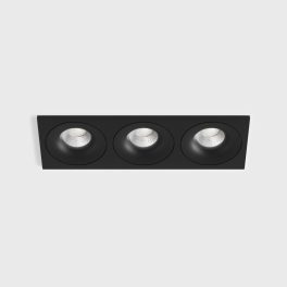   Ceiling recessed luminaire with frame RIO F3, L284mm, W100mm, H56mm, BRIDGELUX LED 3х9W, 3х989Lm, 4000K, 50fok, CRI>90, 250mA, IP44, black color