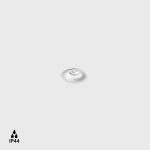 Ceiling recessed luminaire RIO, D82mm, H56mm, BRIDGELUX LED 9W, 924Lm, 3000K, 50fok, CRI>90, 250mA, IP44, white color