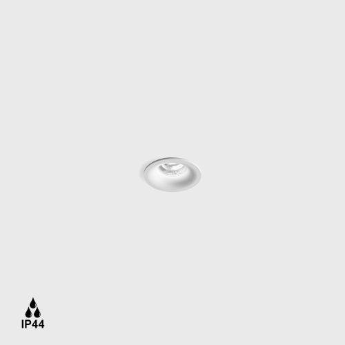 Ceiling recessed luminaire RIO, D82mm, H56mm, BRIDGELUX LED 9W, 989Lm, 4000K, 50fok, CRI>90, 250mA, IP44, white color
