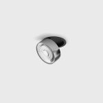 Ceiling recessed luminaire SOL IN MINI, D75mm, H26mm, LED 7W, 624Lm, 3000K, 45fok, CRI>90, 350mA, IP20, black/chrome color