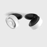Ceiling recessed luminaire SOL IN, D95mm, H33mm, LED 14W, 1425Lm, 3000K, 38fok, CRI>90, 350mA, IP20, black/white color