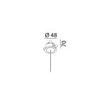 FRAME base for pendant lamp POINTER SUSP, D48mm, H70mm, IP20, black, power supply 30W, 700mA , L117mm, w 42.5mm, h 45mm, IP 20 (include)