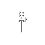 TRIMLESS base for pendant lamp POINTER SUSP, D35mm, H70mm, IP20, white, power supply 30W, 700mA , L117mm, w42.5mm, h45mm, IP20 (include)