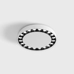 Surface mounted luminaire TURBINE, D191mm, H54mm, CREE LED 15W, 1800Lm, 3000K, 36fok, CRI>90, white color