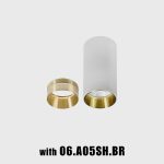 Surface mounted luminaire TUB M S 110, D52mm, H110mm, CREE LED 9W, 250mA, 540lm, 3000K, 35fok, CRI>90, IP20, white color