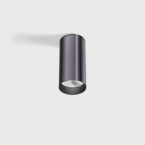 Surface mounted luminaire TUB M S 110, D52mm, H110mm, CREE LED 9W, 250mA, 540lm, 4000K, 35fok, CRI>90, IP20, diamond black color