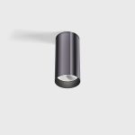 Surface mounted luminaire TUB M S 110, D52mm, H110mm, CREE LED 9W, 250mA, 540lm, 4000K, 35fok, CRI>90, IP20, diamond black color