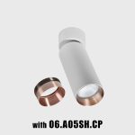 Surface mounted luminaire TUB M SA 140, D52mm, H180mm, CREE LED 13W, 350mA, 903Lm, 4000K, 50fok, CRI>90, IP20, white color