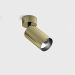 Surface mounted luminaire TUB M SA 90, D52mm, H140mm, CREE LED 9W, 250mA, 552Lm, 3000K, 50fok, CRI>90, IP20, brass color