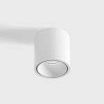 Surface mounted luminaire ROLL, D95mm, H100mm, BRIDGELUX LED 9W, 989Lm, 4000K, 50fok, CRI>90, 250mA, IP44, white color