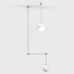 Pendant luminaire BALL L, D180mm, LED 28W, 2028Lm, 3000K, CRI>90, push dimmable, IP20, white color