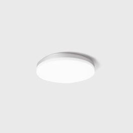   Surface mounted luminaire FLAT R1, D220mm, H55mm, LED15W(1190Lm)/10W(770Lm), 3000K/4000K, CRI>90, IP54, white color