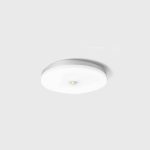 Surface mounted luminaire FLAT R1 SMART, D220mm, H63mm, LED 15W(1120Lm)/10W(770Lm), 3000K/4000K, CRI>90, IP54, sensor, white color