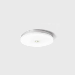   Surface mounted luminaire FLAT R1 SMART, D220mm, H63mm, LED 15W(1120Lm)/10W(770Lm), 3000K/4000K, CRI>90, IP54, sensor, white color