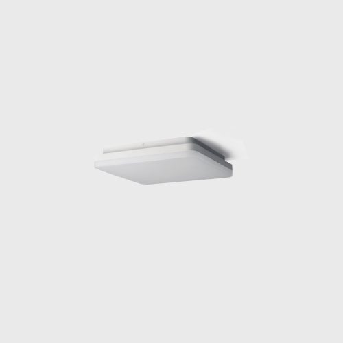 Surface mounted luminaire FLAT S2, 260 x 260mm, H52mm, LED 24W(1960Lm)/18W(1470Lm)/10W(805Lm), 3000K/4000K, CRI>90, IP54, white color