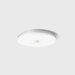 Surface mounted luminaire FLAT R2 SMART, D270mm, H57mm, LED 24W(1960Lm)/18W(1470Lm)/10W(805Lm), 3000K/4000K, CRI>90, IP54, sensor, white color