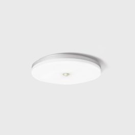   Surface mounted luminaire FLAT R2 SMART, D270mm, H57mm, LED 24W(1960Lm)/18W(1470Lm)/10W(805Lm), 3000K/4000K, CRI>90, IP54, sensor, white color