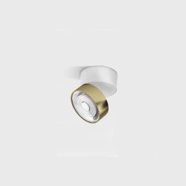   Surface mounted luminaire SOL SURF MINI, D75mm, H70mm, LED 7W, 624Lm, 3000K, 45fok, CRI>90, 350mA, IP20, white/brass color