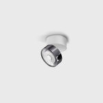 Surface mounted luminaire SOL SURF MINI, D75mm, H70mm, LED 7W, 624Lm, 3000K, 45fok, CRI>90, 350mA, IP20, white/diamond black color