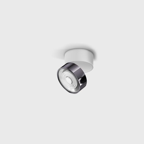 Surface mounted luminaire SOL SURF MINI, D75mm, H70mm, LED 7W, 624Lm, 3000K, 45fok, CRI>90, 350mA, IP20, white/diamond black color