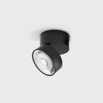 Surface mounted luminaire SOL SURF, D95mm, H78mm, LED 14W, 1446Lm, 3000K, 38fok, CRI>90, 350mA, IP20, black color