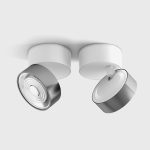 Surface mounted luminaire SOL SURF, D95mm, H78mm, LED 14W, 1446Lm, 3000K, 38fok, CRI>90, 350mA, IP20, white/chrome color