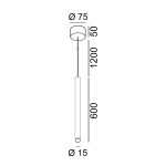 LTX TUB XS P black pendant
