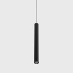 Pendant luminaire with recessed trimless base TUB S P 300 NANO, D30mm, H300mm, CREE LED 8W, 474Lm, 4000K, 50fok, CRI>90, 700mA, IP20, black color