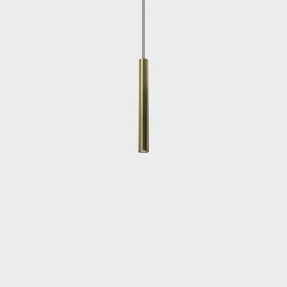   Pendant luminaire with recessed trimless base TUB S P 300 NANO, D30mm, H300mm, CREE LED 8W, 474Lm, 4000K, 50fok, CRI>90, 700mA, IP20, brass color