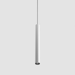   Pendant luminaire with recessed trimless base TUB S P 300 NANO, D30mm, H300mm, CREE LED 8W, 474Lm, 4000K, 50fok, CRI>90, 700mA, IP20, white color