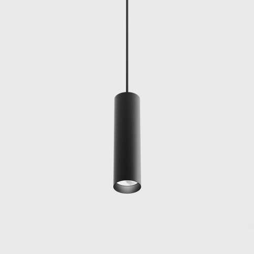 Pendant luminaire with surface base TUB M P 200 DTW, D52mm, H200mm, LED 12W, 1150Lm, DTW: 1800-3000K , 36fok CRI>95, 350mA, IP20, black color