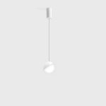 Pendant luminaire with surface base BALL M P, D100mm, H1500mm, CREE LED 7W, 700mA, 590Lm, 3000K, CRI>90, IP20, white color