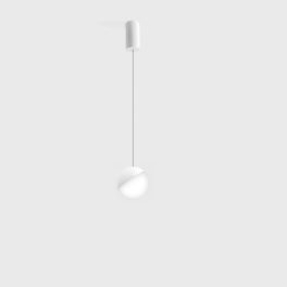   Pendant luminaire with surface base BALL M P, D100mm, H1500mm, CREE LED 7W, 700mA, 590Lm, 3000K, CRI>90, IP20, white color