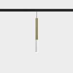 Suspended luminaire IN_LINE MATCH 450, D25mm, H450mm, CREE LED 7W, 415Lm, 3000K, 113fok, CRI>90, 2 wired, ON/OFF, IP20, white mat/brass color
