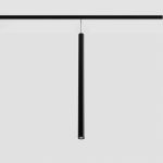 Suspended luminaire IN_LINE TUB S P 600, D30mm, H600mm, CREE LED 8W, 657Lm, 3000K, 50fok, CRI>90, 2 wired, DIM DALI, IP20, black color