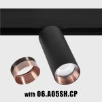 Spotlight IN_LINE TUB M A 140, D52mm, H140mm, CREE LED 19W, 1885Lm, 4000K, 50fok, CRI>90, 2 wired, DIM DALI, IP20, black color