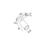 LTX IN_LINE TUB M A 90 TW  track light system