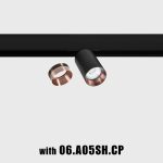 Spotlight IN_LINE TUB M NB, D52mm, H90mm, CREE 10W LED, 604Lm, 3000K, 6fok, CRI>90, 2 wired, DIM DALI, IP20, black color