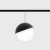 Suspended luminaire IN_LINE BALL L, D180mm, H1500mm, CREE LED 28W, 2181Lm, 3000K, CRI>90, push dimmable, 2 wired, ON/OFF, IP20, opal/black color