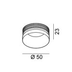 SHIELD for series TUB M, D50mm, H23mm, copper color