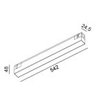 IN_LINE POWER UNIT 200 power driver 200W, 48V, L542mm, W24.5mm, H48mm, IP20, white color, 2 wired