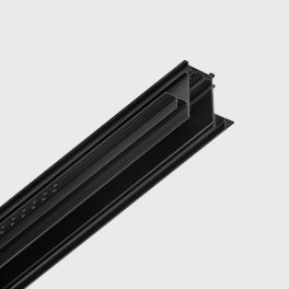   IN_LINE TRACK R 3000, L3000mm, W30mm, H54mm. Recessed track without endcap and live end, black color, 2 wired