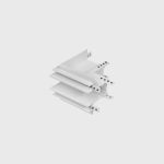 IN_LINE CORNER R OUT  Recessed "L" track connector Wall to Wall out-installation, L82mm, W82mm, H54mm, white color