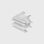 IN_LINE CORNER R OUT  Recessed "L" track connector Wall to Wall out-installation, L82mm, W82mm, H54mm, white color
