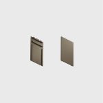 IN_LINE END CAP R/S End cap for recessed & surface, L30mm, H54mm, IP20, 2pcs/set, like brass color